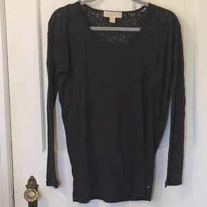 Michael Kors - gray, animal print top